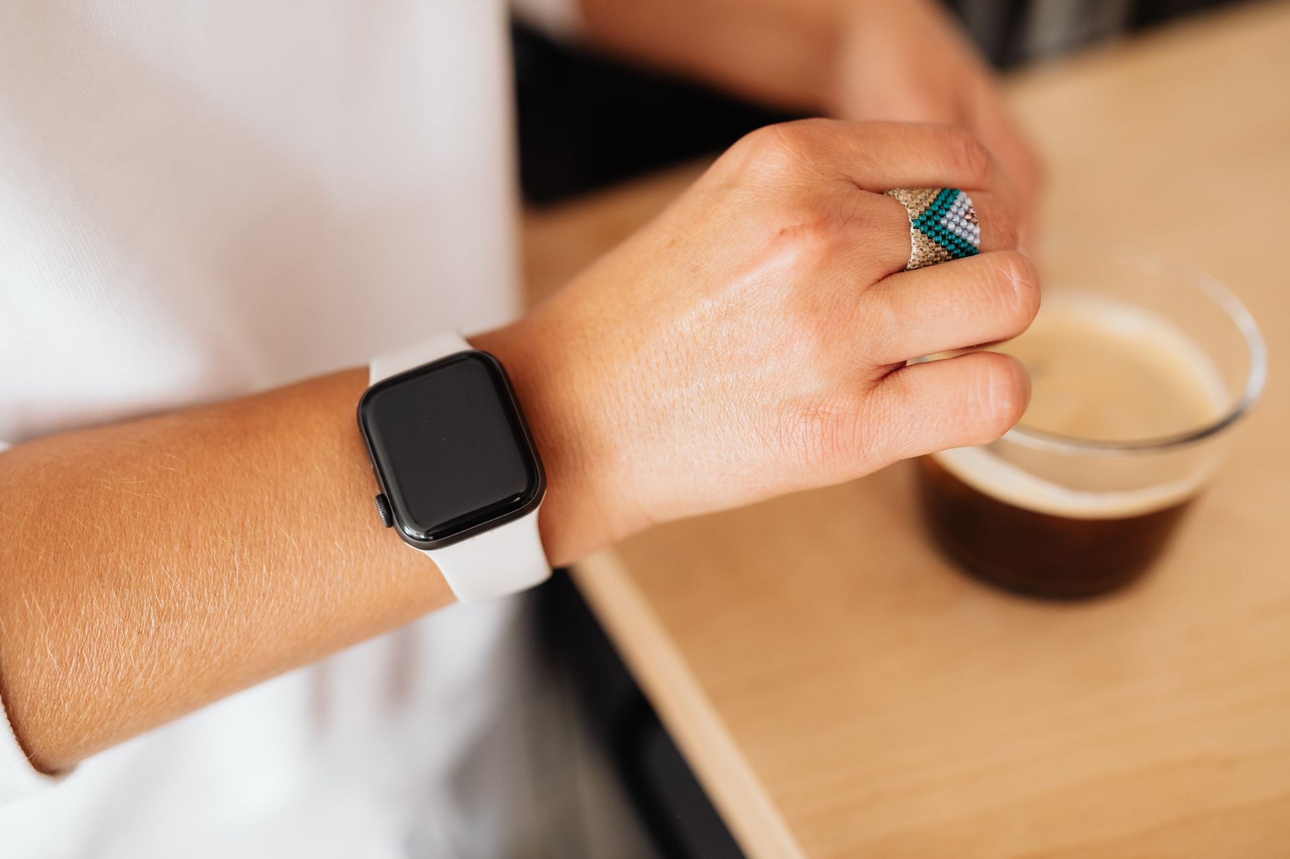 womans wrist watch coffee