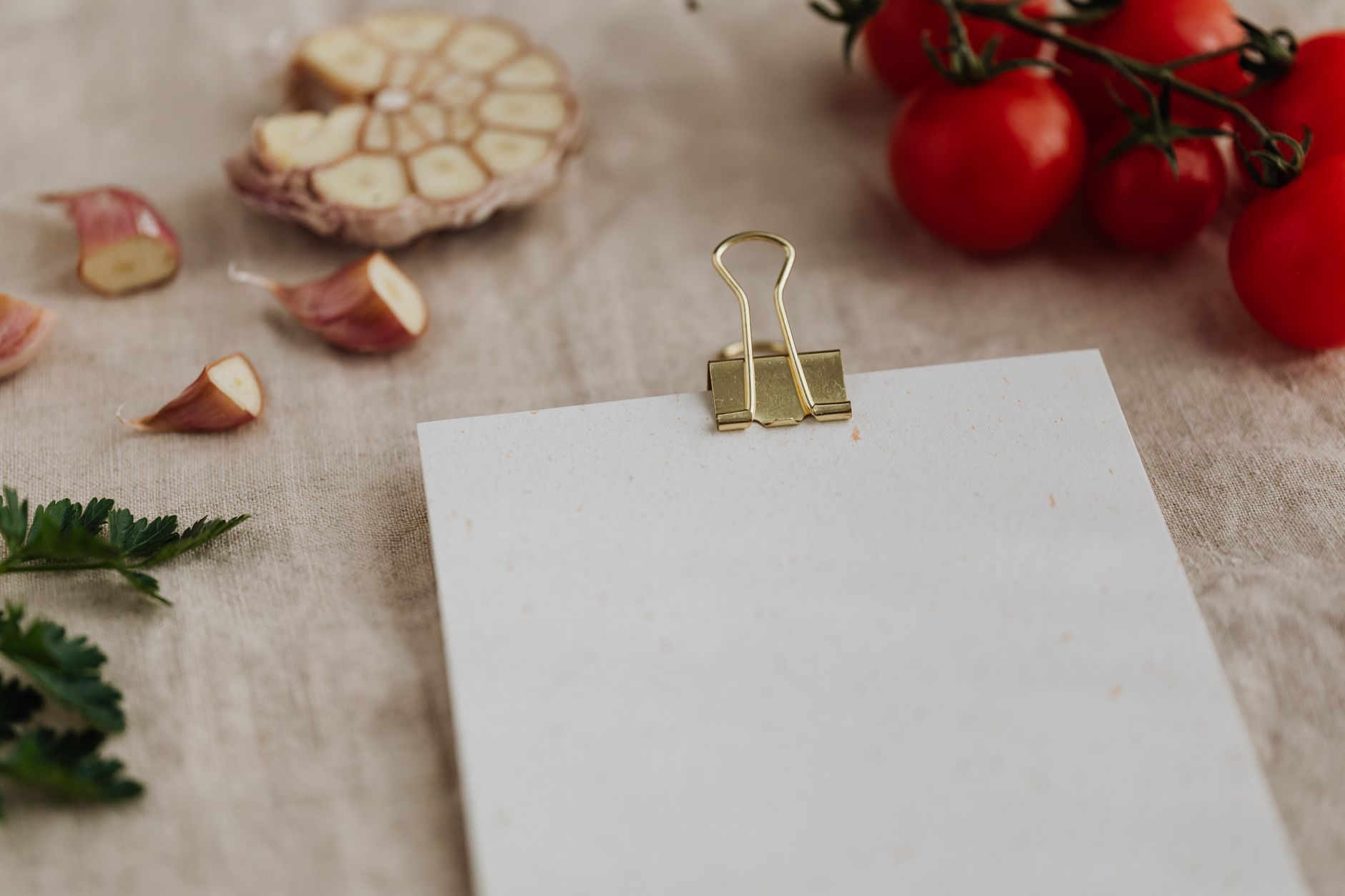 recipe card ingredients cooking