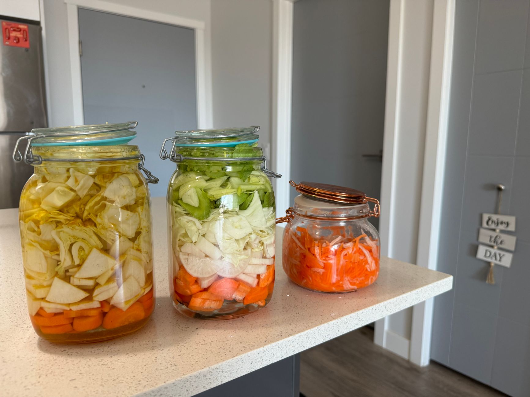 meal prep glass jars kitchen counter
