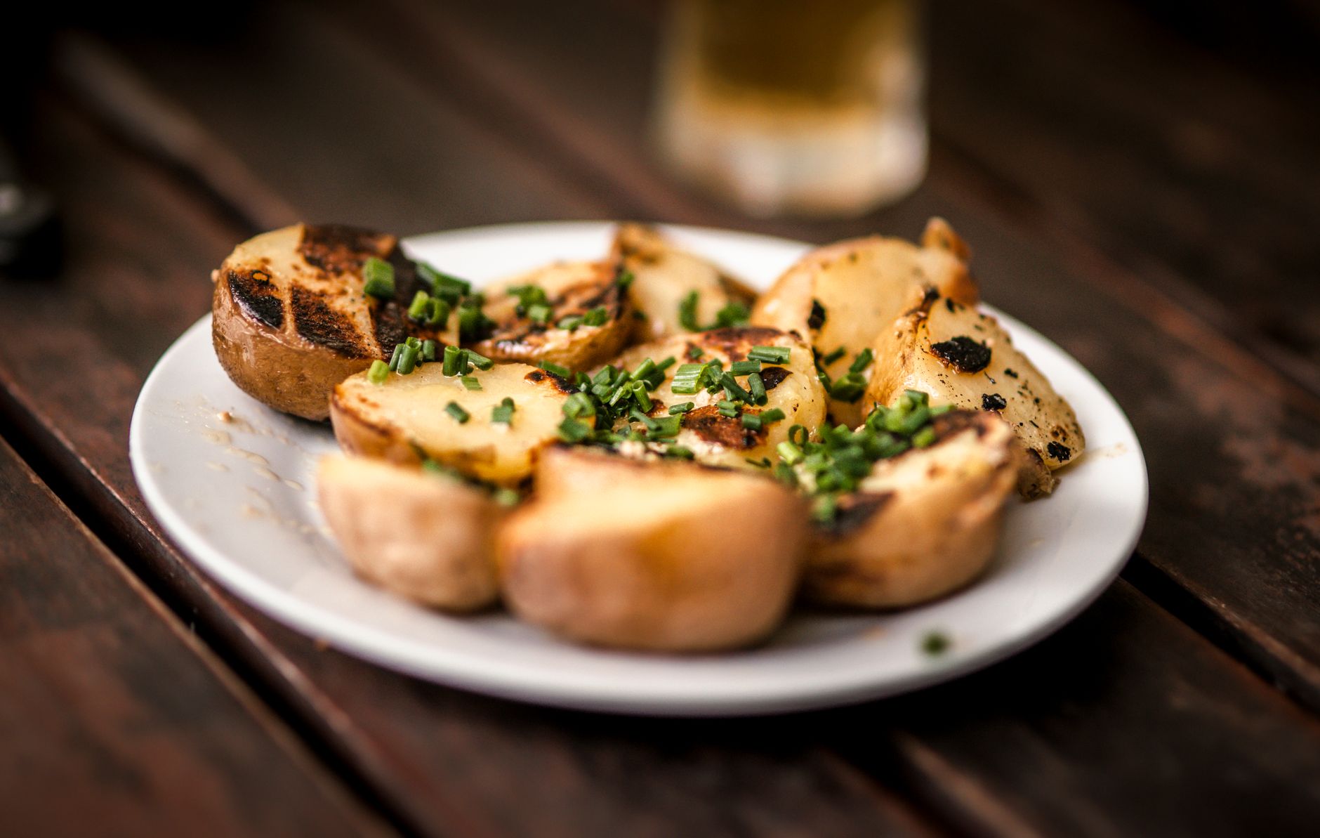 crispy roast potatoes plate