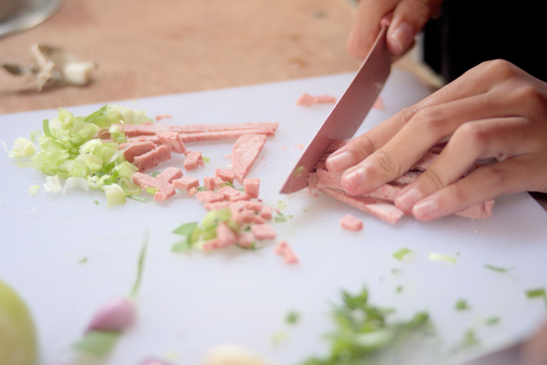 sliced wrap chopping board vegetables