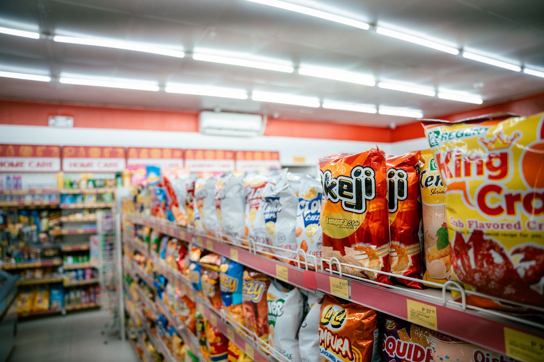 supermarket shelves grocery aisle