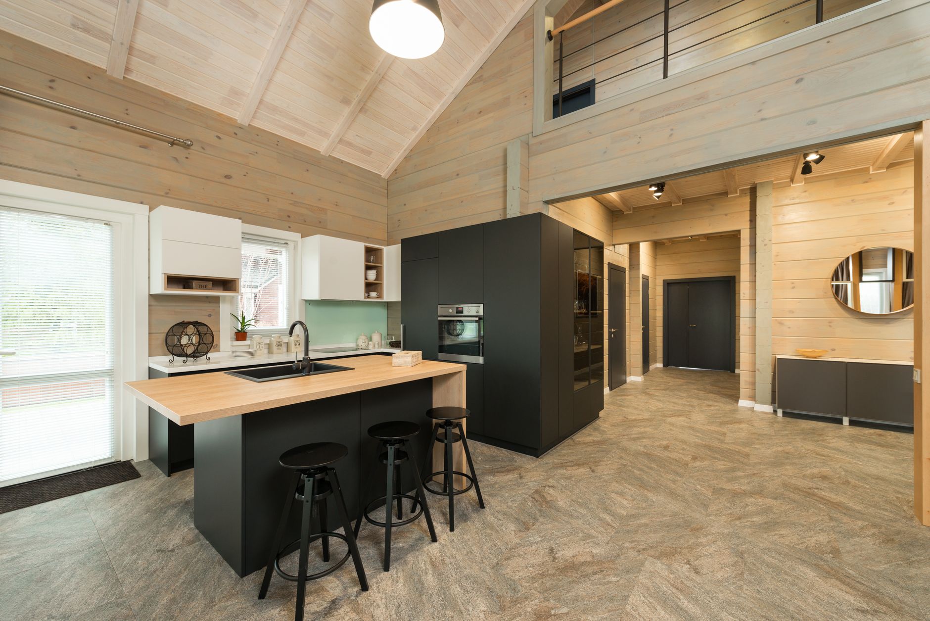 cosy chalet kitchen wood