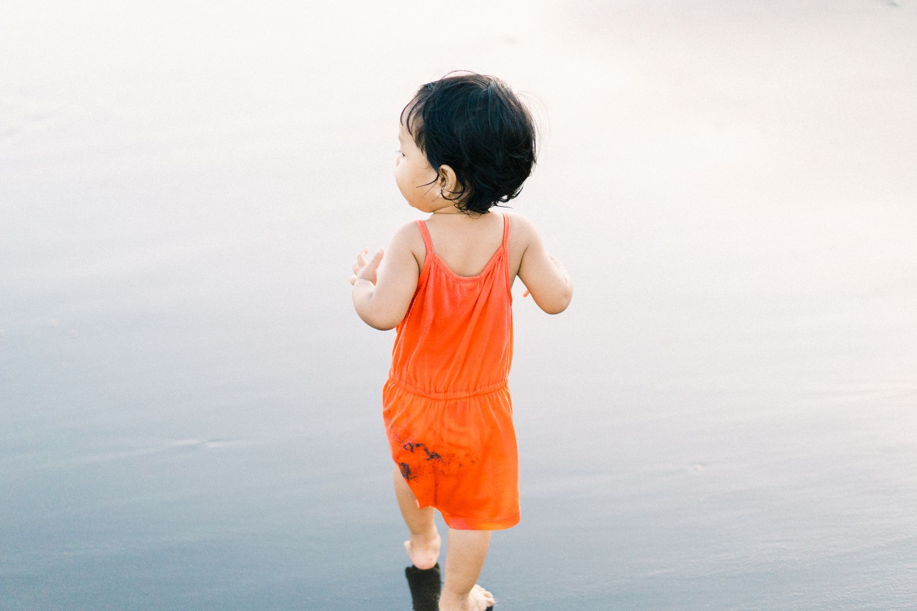 toddler beach sand water